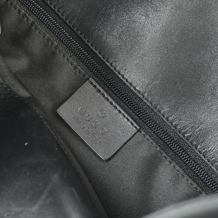 Gucci Black Velours Leather Shoulder Bag 001.3307/002214 186290