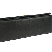 Chanel Black Lambskin Turnlock Mini Full Flap Shoulder Bag XX00472