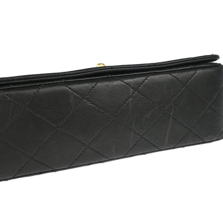Chanel Black Lambskin Turnlock Mini Full Flap Shoulder Bag XX00472