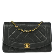 Chanel Black Lambskin Medium Diana Shoulder Bag XX01421