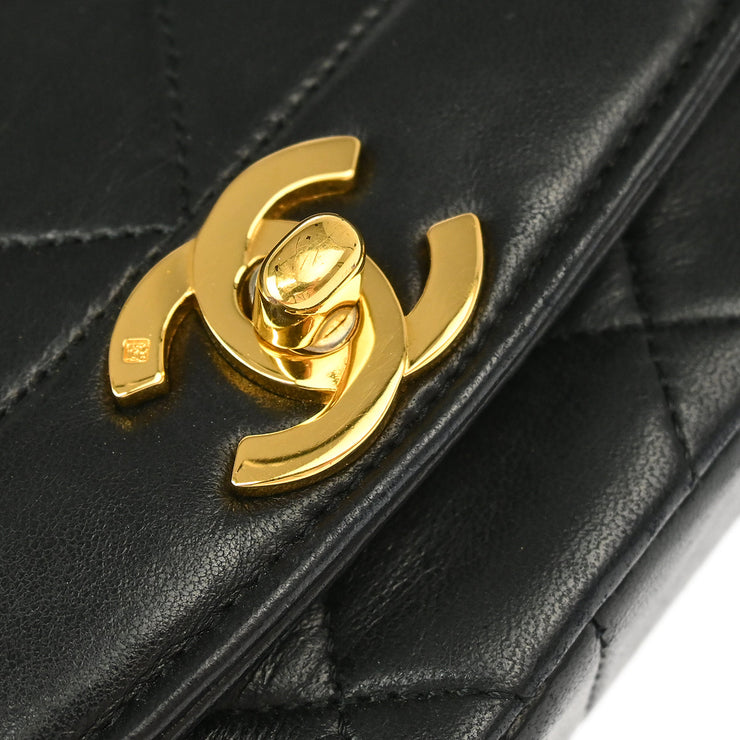 Chanel Black Lambskin Medium Diana Shoulder Bag XX01421
