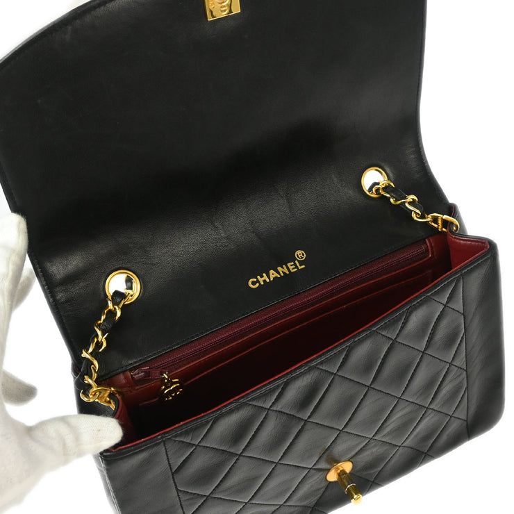 Chanel Black Lambskin Medium Diana Shoulder Bag XX01421