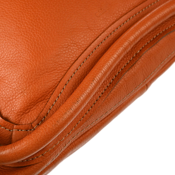 Chloe Orange Leather Parary 2way Handbag 01135765-D XX92121