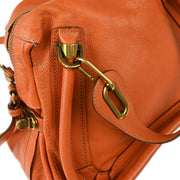 Chloe Orange Leather Parary 2way Handbag 01135765-D XX92121