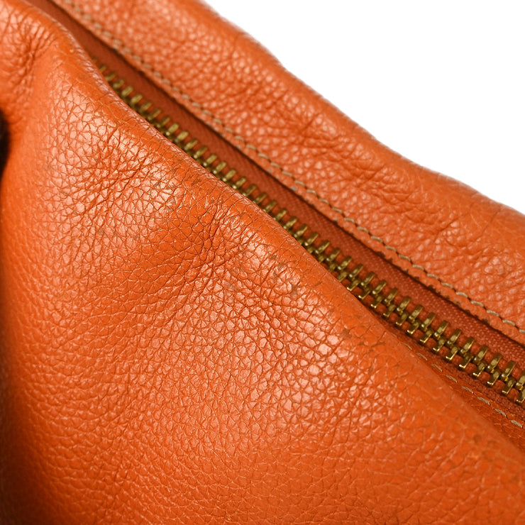 Chloe Orange Leather Parary 2way Handbag 01135765-D XX92121