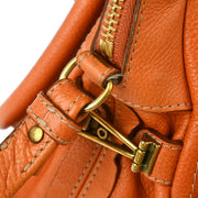 Chloe Orange Leather Parary 2way Handbag 01135765-D XX92121