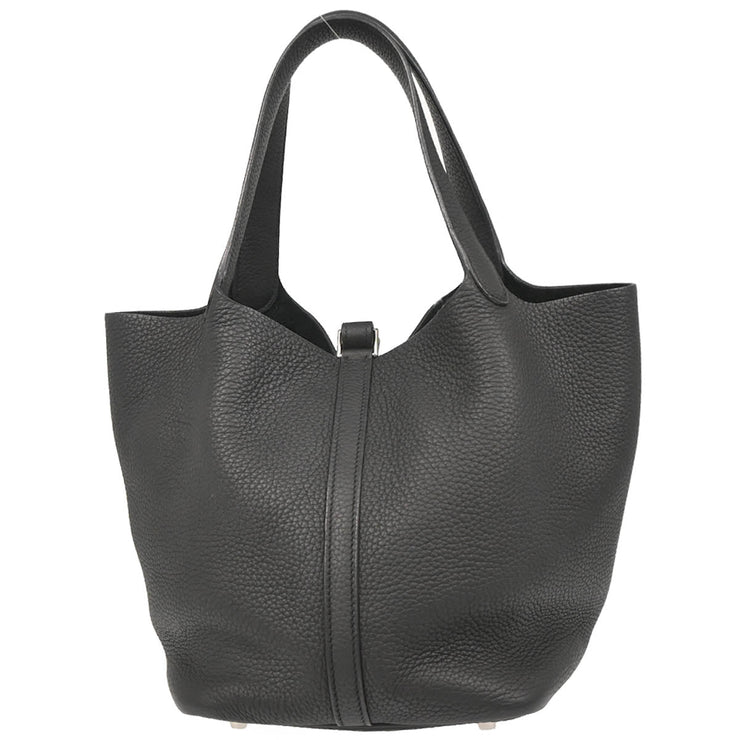 Hermes Black Taurillon Clemence Picotin Lock 22 MM Handbag Y AM 012 UH 176904