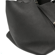 Hermes Black Taurillon Clemence Picotin Lock 22 MM Handbag Y AM 012 UH 176904