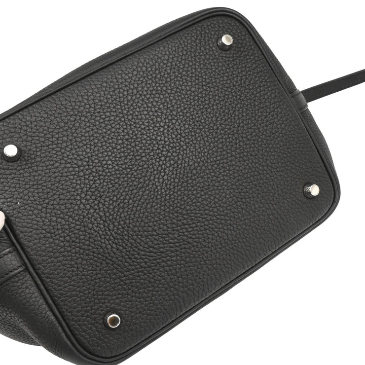 Hermes Black Taurillon Clemence Picotin Lock 22 MM Handbag Y AM 012 UH 176904