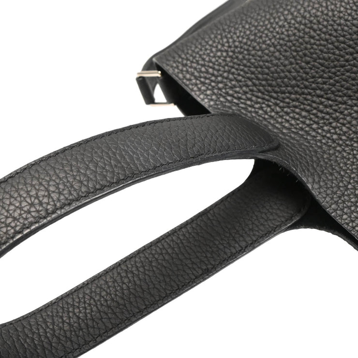 Hermes Black Taurillon Clemence Picotin Lock 22 MM Handbag Y AM 012 UH 176904