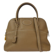 Hermes Etoupe Taurillon Clemence Bolide 31 2way Handbag ZIT943BD XX91879