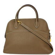 Hermes Etoupe Taurillon Clemence Bolide 31 2way Handbag ZIT943BD XX91879
