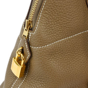 Hermes Etoupe Taurillon Clemence Bolide 31 2way Handbag ZIT943BD XX91879