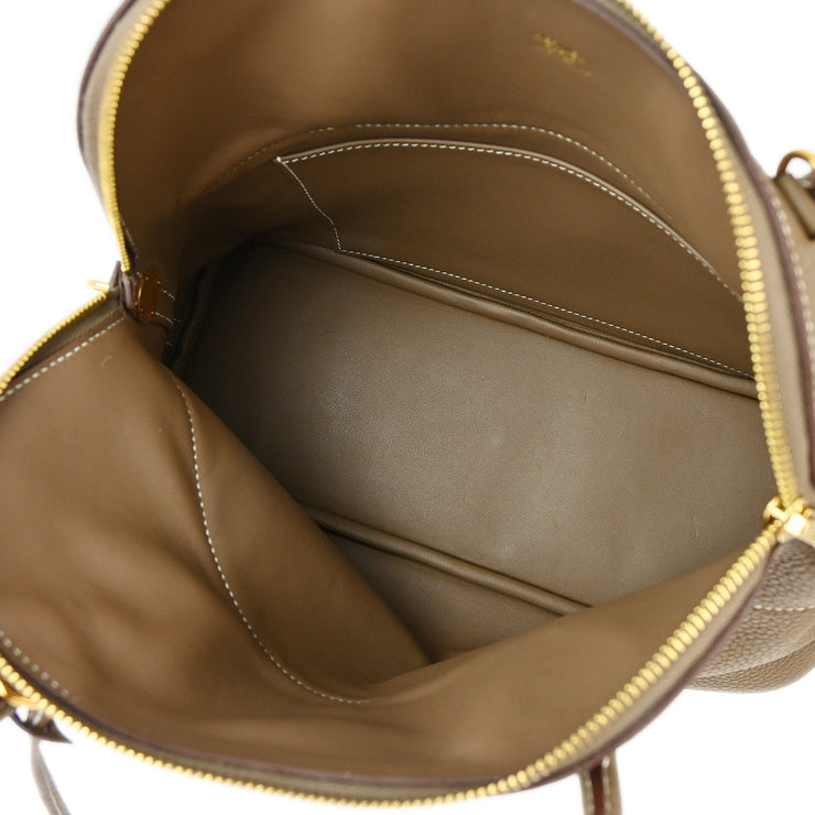 Hermes Etoupe Taurillon Clemence Bolide 31 2way Handbag ZIT943BD XX91879