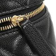 Chanel Black Calfskin Vanity 2way Handbag 166312