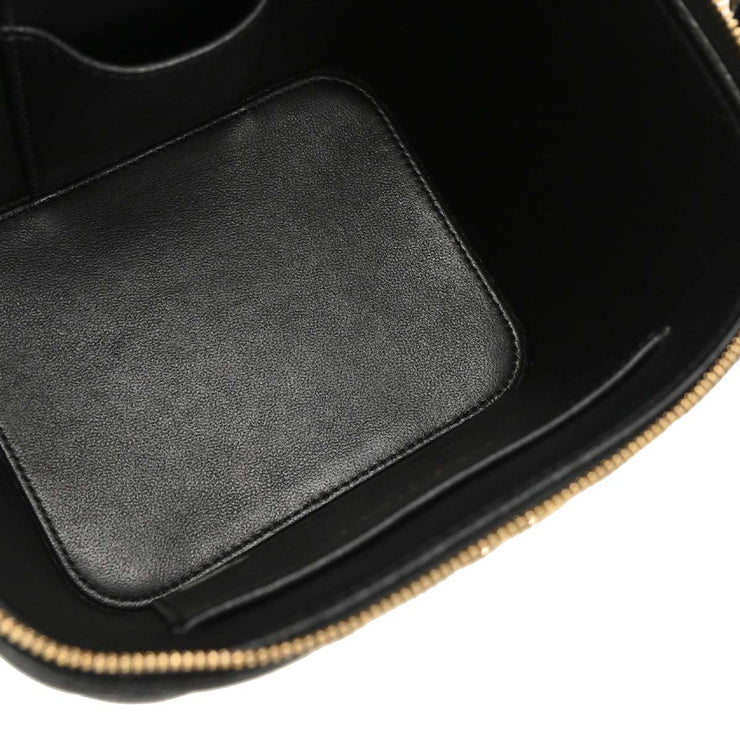 Chanel Black Calfskin Vanity 2way Handbag 166312