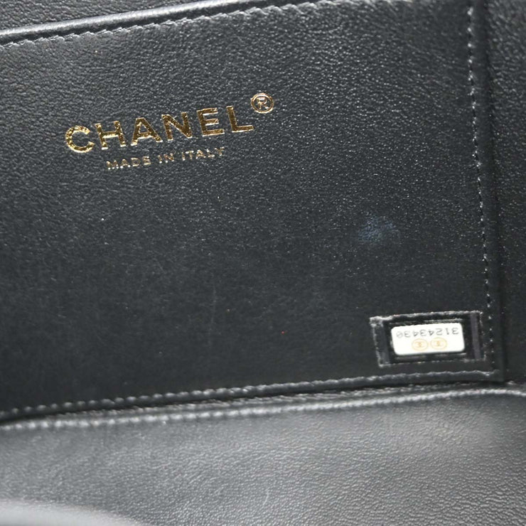 Chanel Black Calfskin Vanity 2way Handbag 166312