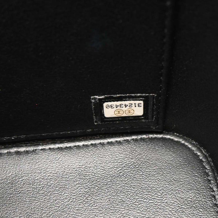 Chanel Black Calfskin Vanity 2way Handbag 166312