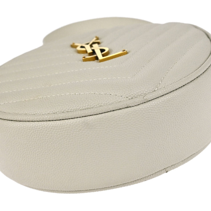 Saint Laurent White Leather Vinyl Shoulder Bag PTR6104360422 186531