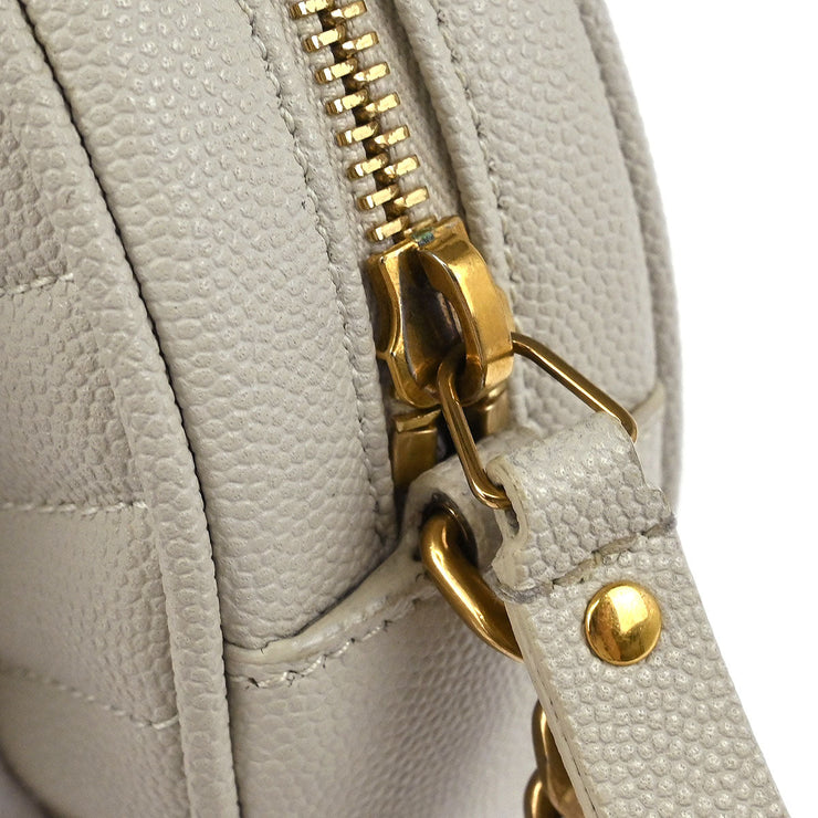 Saint Laurent White Leather Vinyl Shoulder Bag PTR6104360422 186531