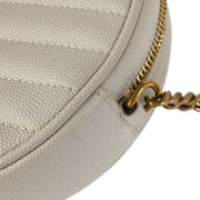 Saint Laurent White Leather Vinyl Shoulder Bag PTR6104360422 186531