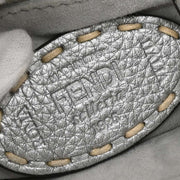 Fendi Metallic Silver Leather Peekaboo 2way Handbag 8BN244-AJGM-228-0189 XX07408