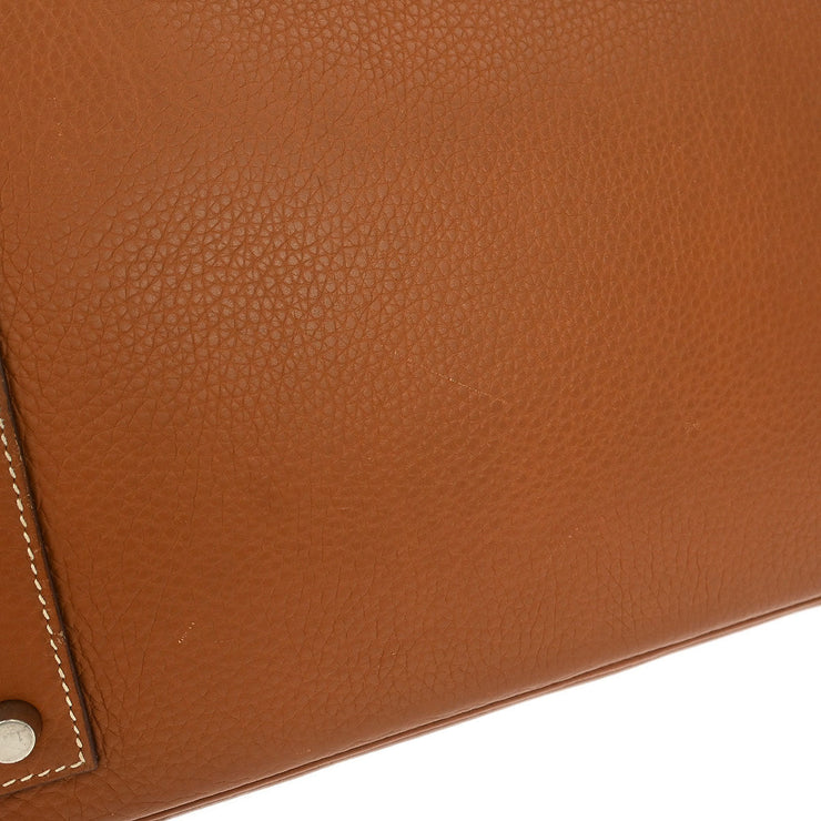 Hermes Gold Taurillon Clemence Shoulder Birkin Handbag 68A� J 194898