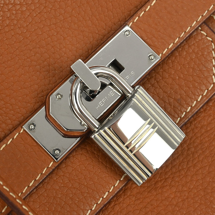 Hermes Gold Taurillon Clemence Shoulder Birkin Handbag 68A� J 194898