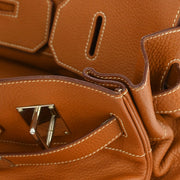 Hermes Gold Taurillon Clemence Shoulder Birkin Handbag 68A� J 194898