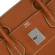 Hermes Gold Taurillon Clemence Shoulder Birkin Handbag 68A� J 194898