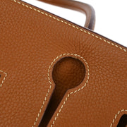 Hermes Gold Taurillon Clemence Shoulder Birkin Handbag 68A� J 194898