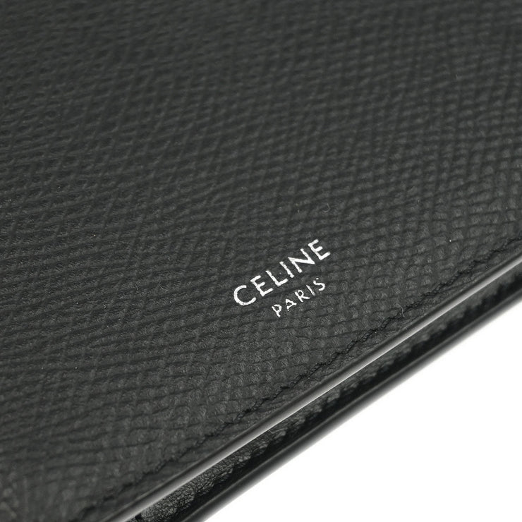 Celine Black Leather Wallet Purse F-IE-1223 NQ00374