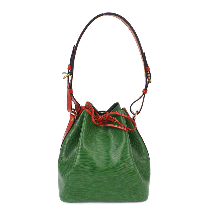 Louis Vuitton Green Red Epi Petite Noe Bucket Shoulder Bag M44147 AR0974 NQ00378