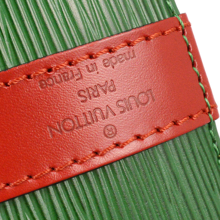 Louis Vuitton Green Red Epi Petite Noe Bucket Shoulder Bag M44147 AR0974 NQ00378