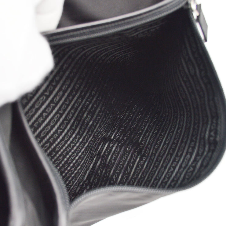 Prada Black Nylon Shoulder Bag 84 NQ00401