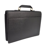 Louis Vuitton Black Epi Serviette Ambassador Briefcase M54412 SR0014 NQ00459