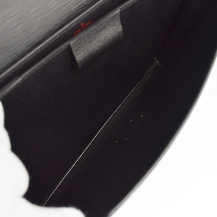 Louis Vuitton Black Epi Serviette Ambassador Briefcase M54412 SR0014 NQ00459
