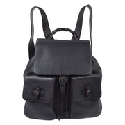 Gucci Black Bamboo Backpack 387097 493075 NQ00465