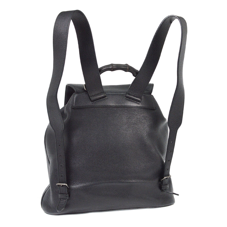 Gucci Black Bamboo Backpack 387097 493075 NQ00465