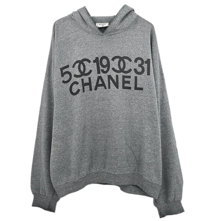 Chanel Long Sleeve Top Sweater Gray 28806