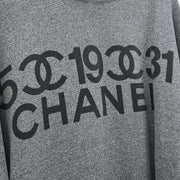 Chanel Long Sleeve Top Sweater Gray 28806