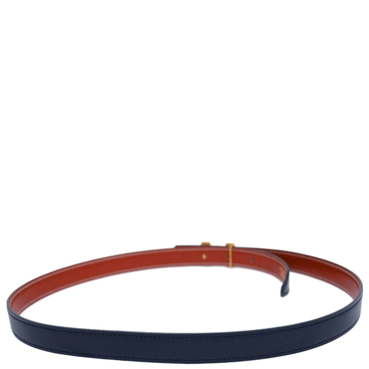 Hermes Black Box Calf Constance Reversible Belt #80 Small Good  Square:A 16 115740