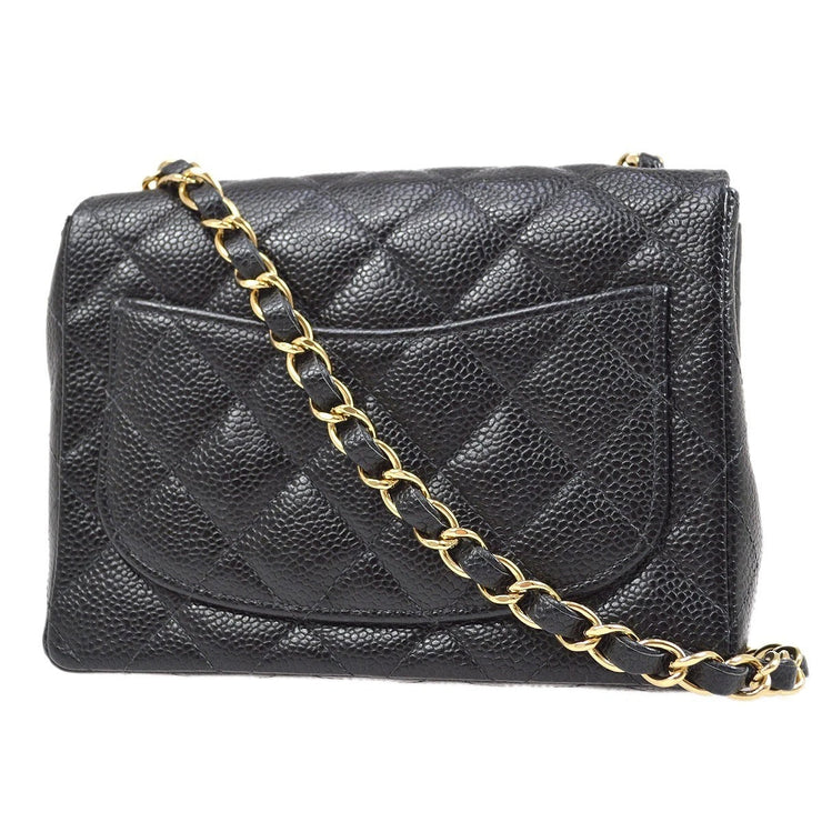 Chanel Black Calfskin Mini Classic Square Flap Bag 17 61688