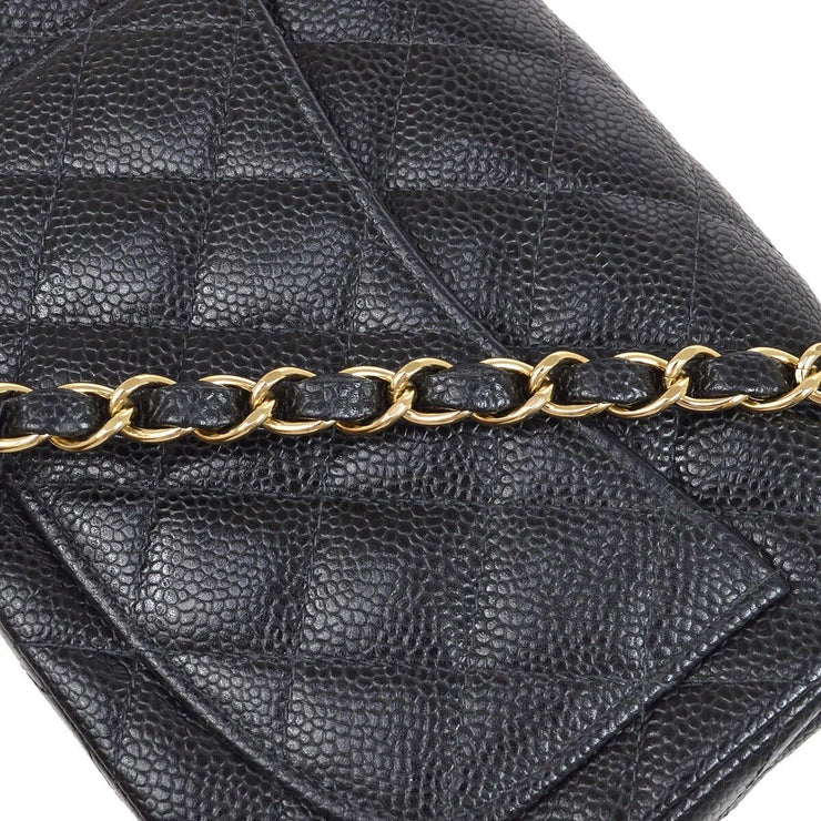 Chanel Black Calfskin Mini Classic Square Flap Bag 17 61688