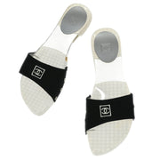 Chanel * Clear Acrylic Sport Line Shoes Sandals #36
