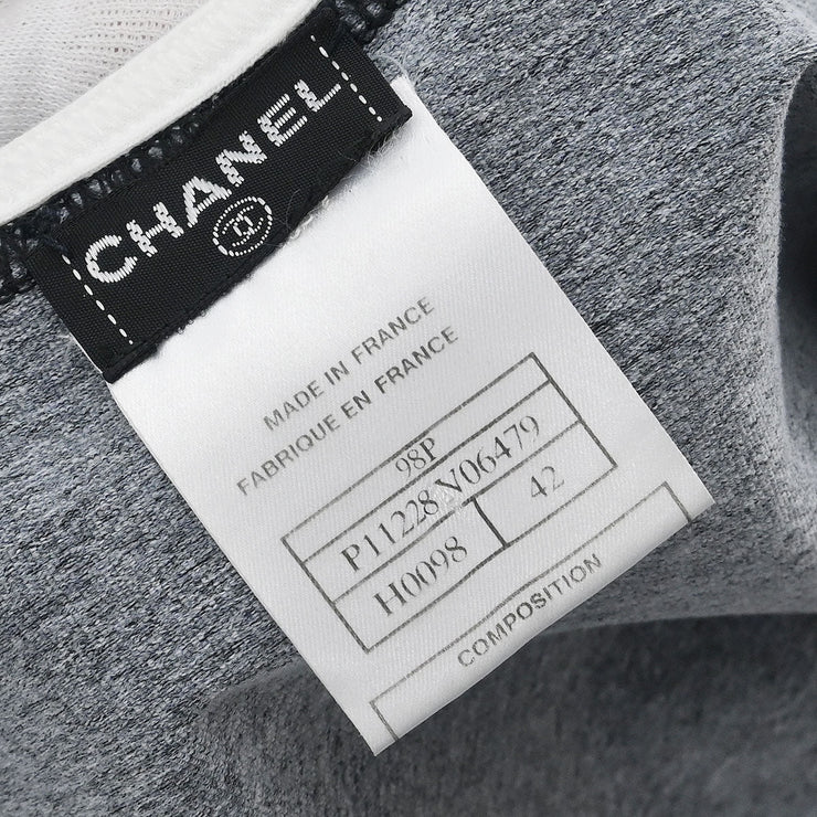 Chanel Short Sleeve Dress Gray 98P #42 79695