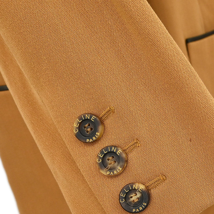 Celine Setup Suit Jacket Skirt Brown #42 88305
