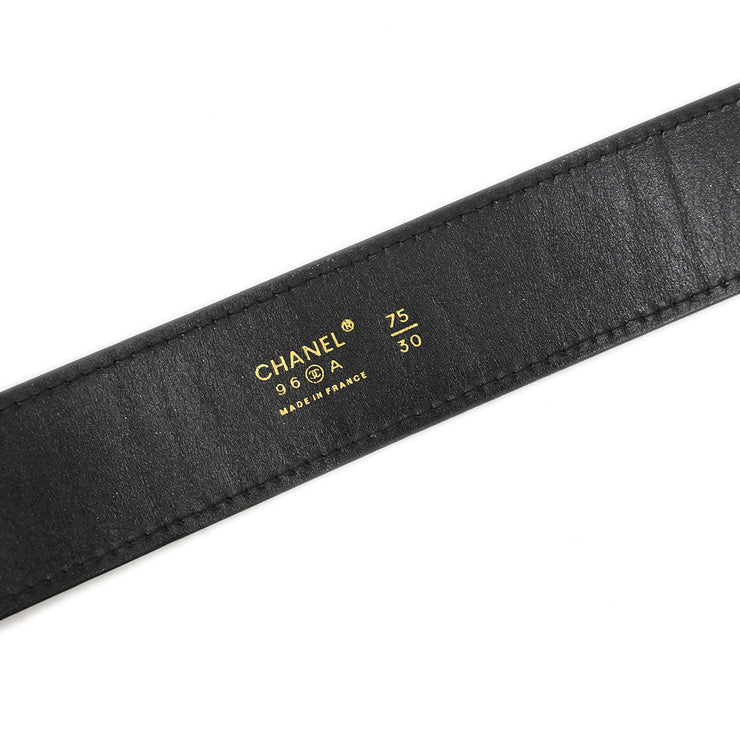 Chanel Belt Black Gold 75/30 96A Small Good 96539