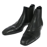 Louis Vuitton * Boots Shoes Black Leather ST0059 #8 1/2 99998