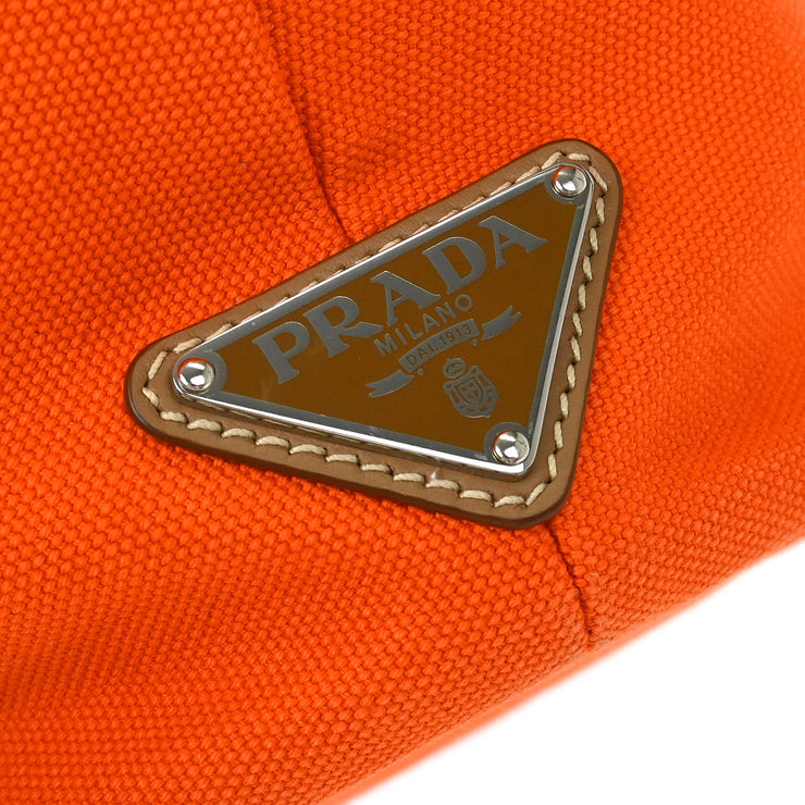 Prada Orange Canvas Canapa 2way Tote Handbag 1BG163 204 AQ00001